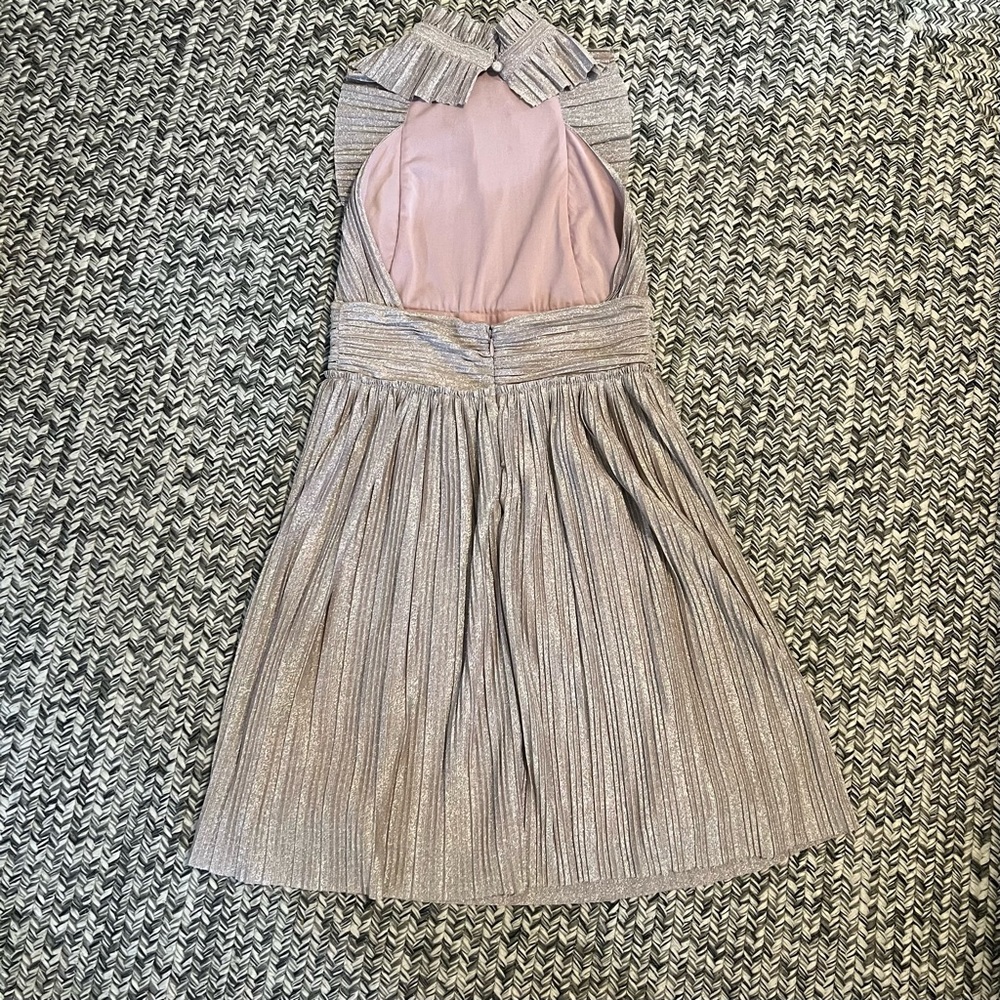 Free People Pleated Shine Fit & Flare Mini Dress - Picture 9 of 12